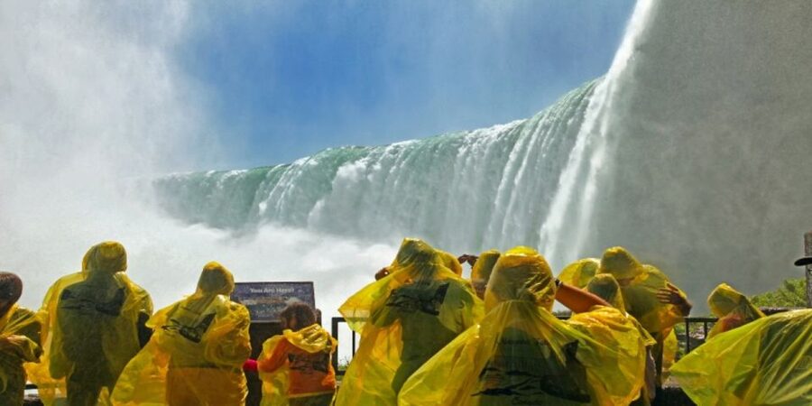 Niagara Falls Tour: Skylon, Journey Behind Falls & Boat Ride - The American Falls viewpoint and the final approach