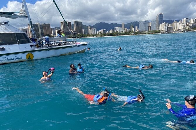 Oahu Catamaran Snorkel Tour: See Turtles 100% Guaranteed - The catamaran ride along Waikiki