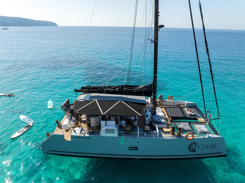 Palma: Cueva Verde and Cala Vella Catamaran Cruise with BBQ - Leaving Palma and settling into the catamaran