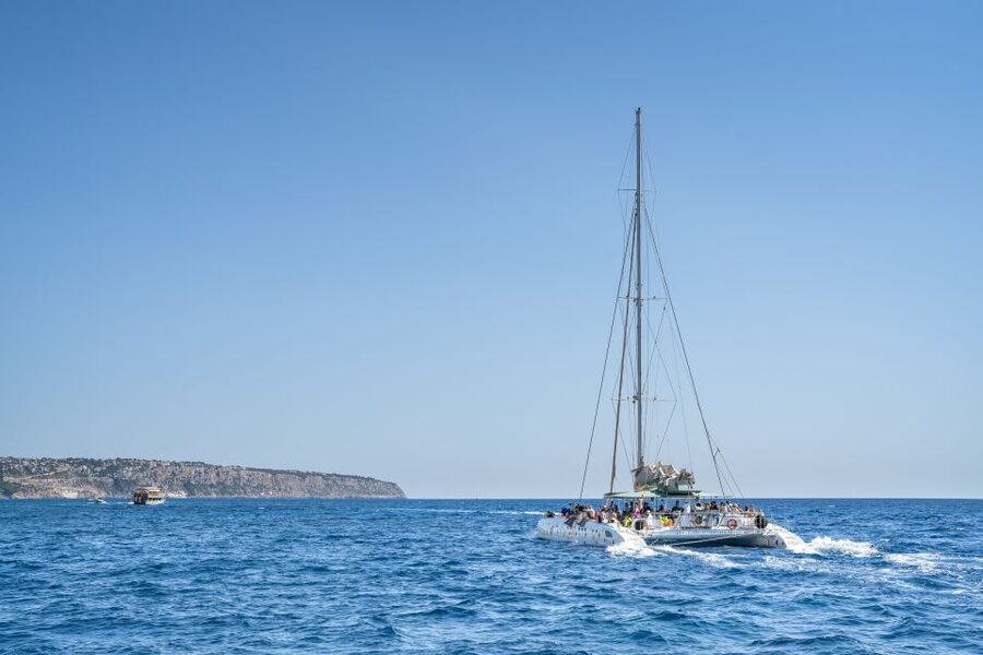 Palma de Mallorca: 5-Hour Catamaran Cruise with Lunch & Swim - Portals Vells or Cala Vella: what the first stop is like