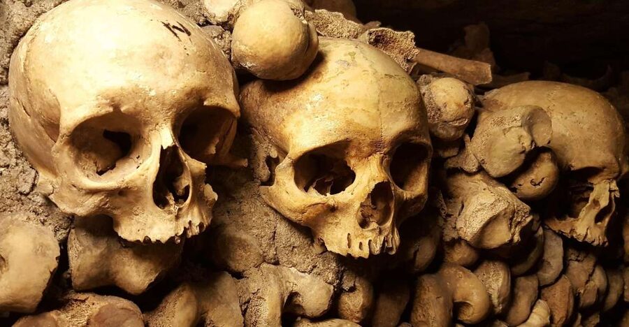 Paris: Catacombs Ticket and Seine River Cruise - Walking through the Catacombs below Paris