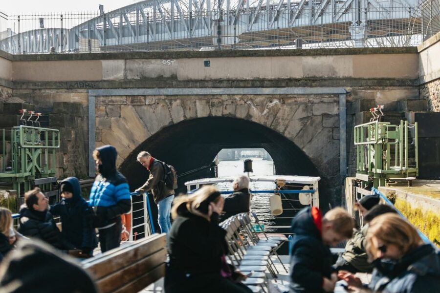 Paris: Cruise on the Saint-Martin Canal and Seine River - Emerging near Place de la Bastille