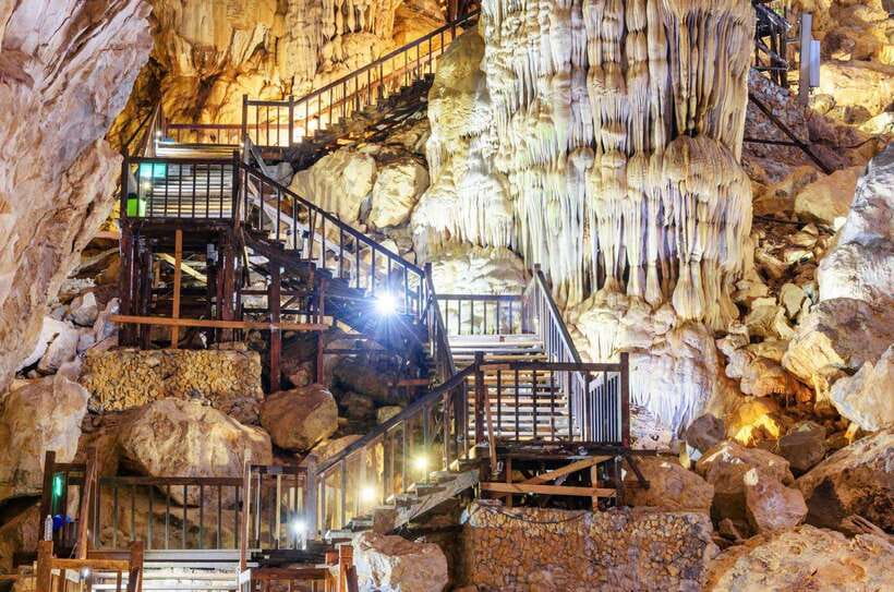 Phong Nha Cave & Paradise Cave: Guided Tour Boat & Explore - Paradise Cave starts with forest and stairs