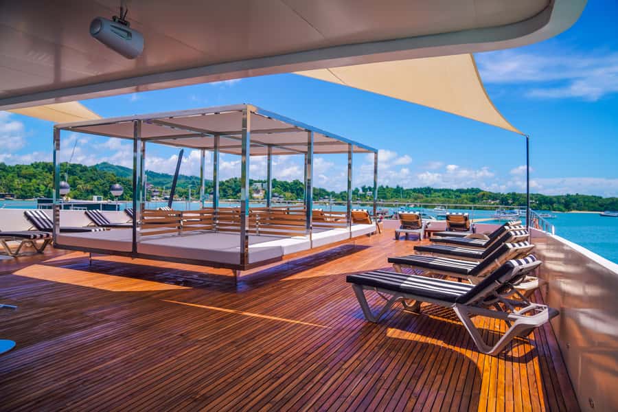 Phuket: James Bond Island Luxury Sunset Cruise - Swimming, the water hammock, and the boat slide