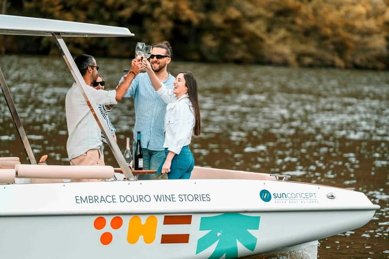 Pinhão: Douro River Solar Boat Tour with Wine Tasting - Vineyard terraces from the water