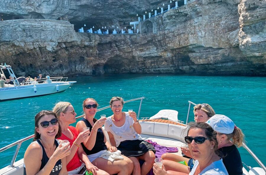 Polignano a Mare: Speedboat Cruise to Caves with Aperitif - Polignano’s landmarks from the water