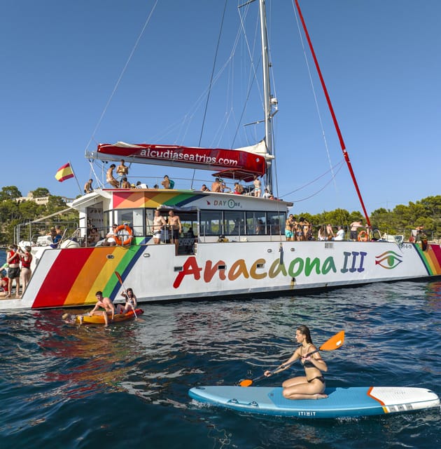 Port d'Alcudia: North Coast Catamaran Cruise with Meal - Three stops for swimming and water play