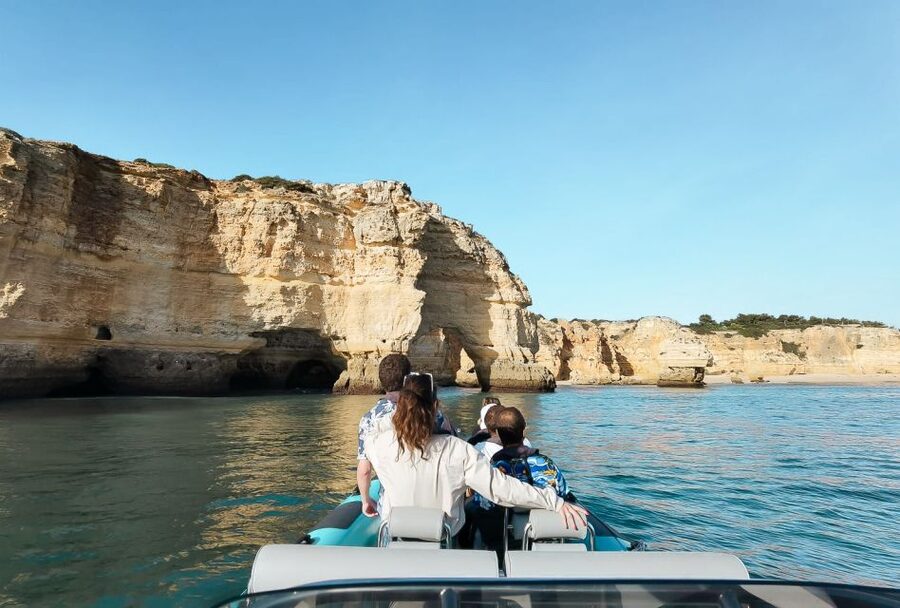 Portimão: Benagil Cave and Praia de Marinha Boat Tour - What the small boat feels like in practice