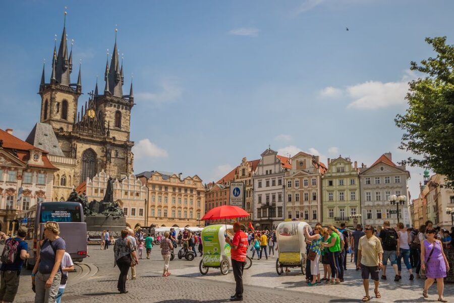 Prague: Big Bus Hop-on Hop-off, Castle Tour and River Cruise - Prague Castle exteriors and the English live guide