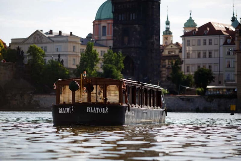 Prague: Canal Cruise Around Charles Bridge - The National Theatre and the central Vltava