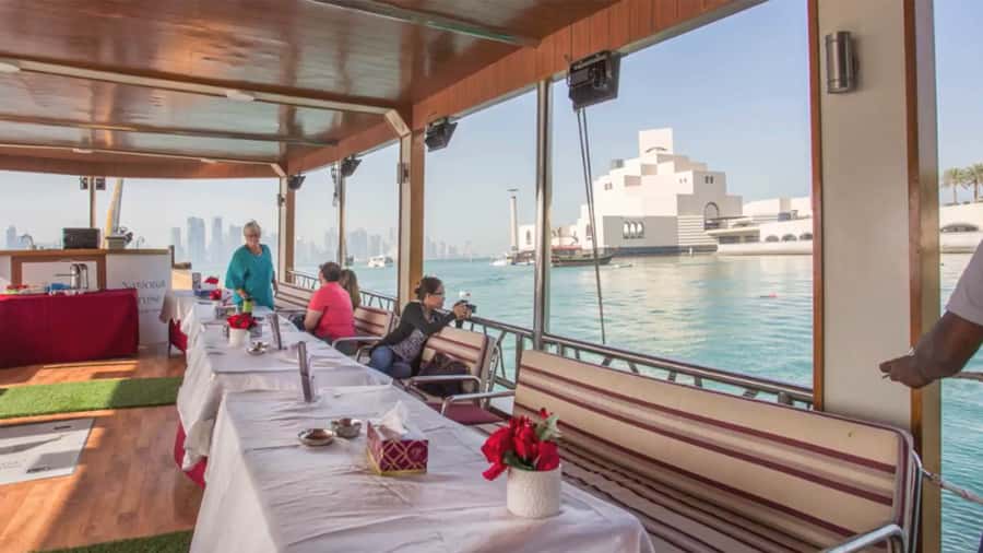 Qatar: Doha Sightseeing Cruise Onboard an Arabic Dhow Boat - What the two-hour route shows you