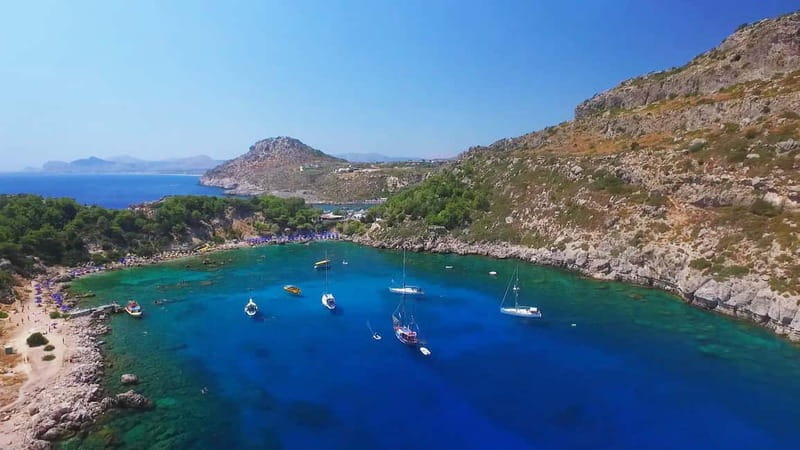 Rhodes: Anthony Quinn Bay & Sea Caves Snorkeling Cruise - Boarding beside Stama restaurant