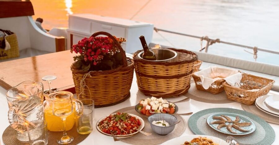 Rhodes: Boat Tour with Snorkeling, Gourmet Buffet & Open Bar - The Romantika experience onboard