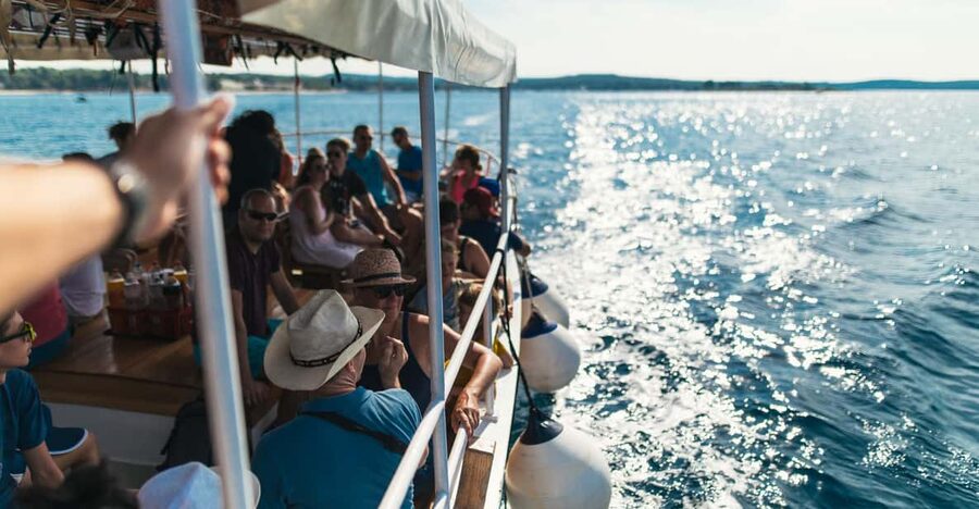 Rovinj: Sunset Cruise with Swim Stop, Drinks, and Fruits - The first view of Rovinj is from the sea