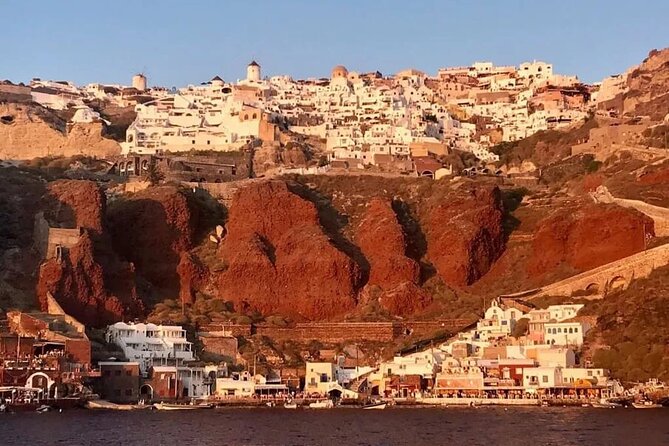 Santorini Catamaran Cruise with Greek Meal, Open-Bar and Sunset - What the luxury option adds near Oia
