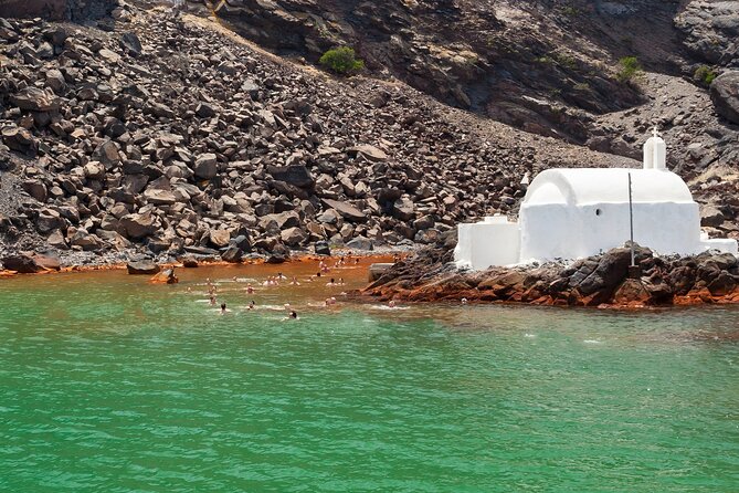 Santorini Classic Catamaran Cruise with BBQ, Drinks and Transfers - The BBQ meal, wine, and time on deck