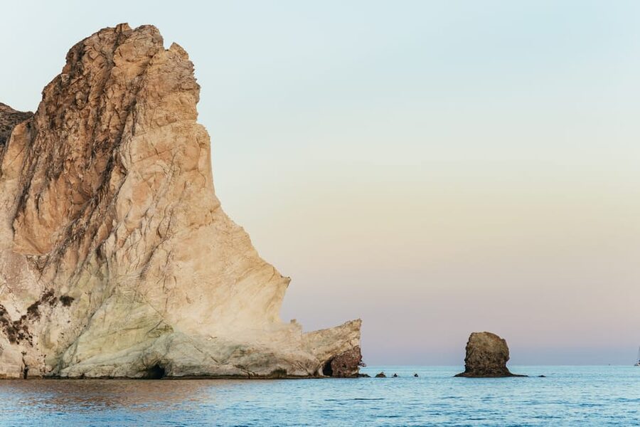 Santorini: Sailing Catamaran Cruise with BBQ and Drinks - Mesa Pigadia combines the longest swim and the BBQ