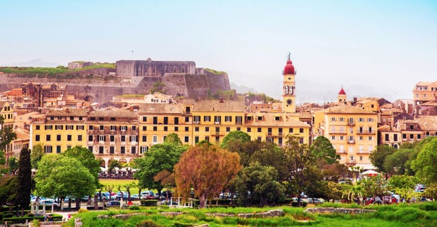 Saranda: Corfu Town and Palaiokastritsa Day Trip with Cruise - The coach ride west to Palaiokastritsa