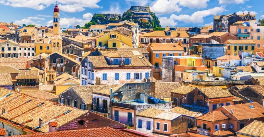 Saranda: Corfu Town and Palaiokastritsa Day Trip with Cruise - Corfu Town, three hours among Venetian streets