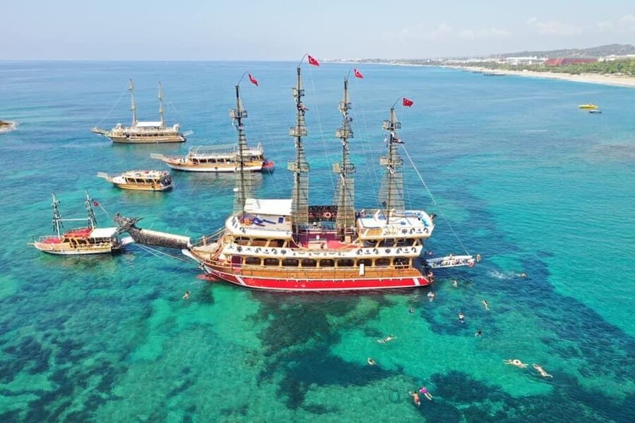 Side: Dolphin Island Boat Tour w/ Lunch & Foam Party - The foam party and the final Karaburun swim