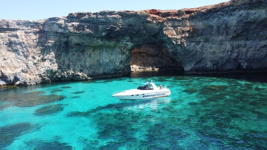 Sliema: Boat Trip to Comino Blue Lagoon, Gozo, and Caves - Crystal Lagoon: the first swim and often the best one