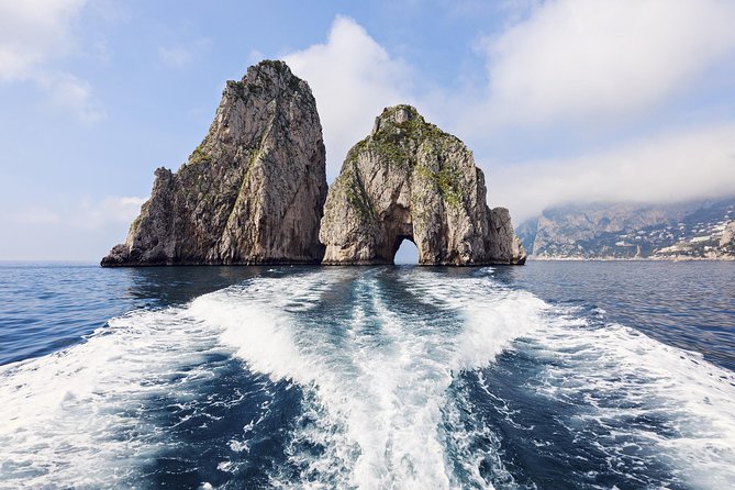 Small Group Capri Island Boat Ride with Swimming and Limoncello - White Grotto and the first stretch of coast