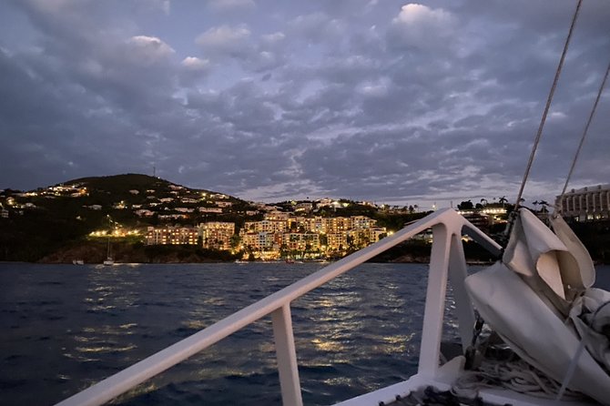 Sunset & Harbor Lights Dinner Sail from the Marriott's Frenchman's Cove - A sunset sail with Charlotte Amalie as the backdrop