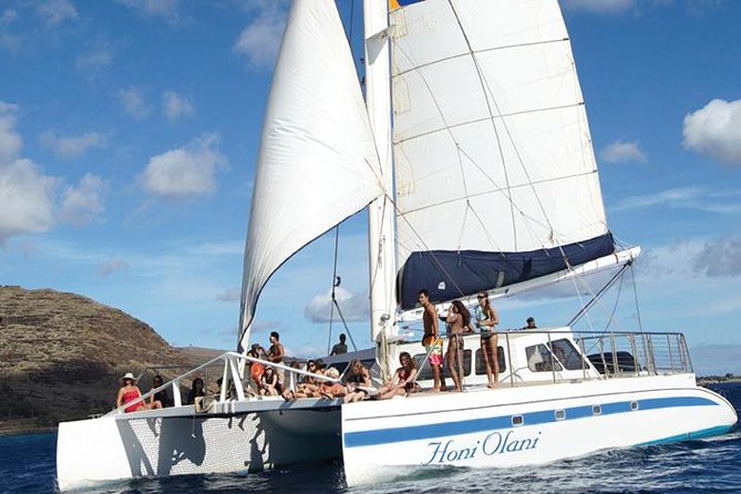 Waikiki Signature Sunset Catamaran Sail - A roomy 53-foot catamaran with room to choose your view