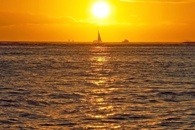 Waikiki Signature Sunset Catamaran Sail - Returning beside the lights of Waikiki
