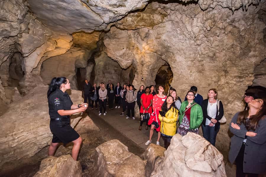 Waitomo: Glowworm Caves Guided Tour by Boat - Starting on foot among limestone formations