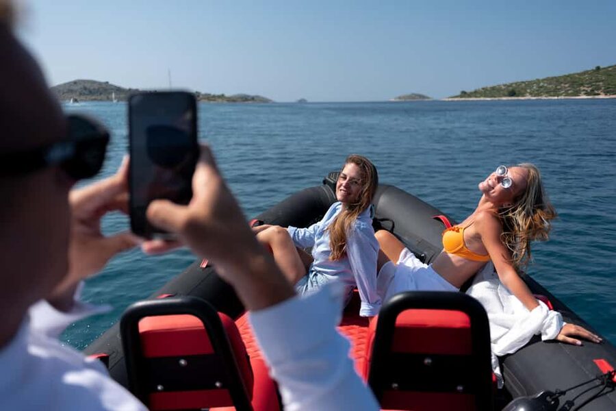 Zadar: Island Luxury Speedboat Tour with Snorkeling - What the small speedboat feels like